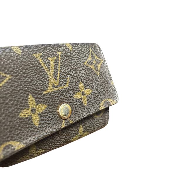 Louis Vuitton Signature LV Monogram Leather Key Case Wallet Brown AS IS - Picture 2 of 13